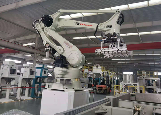 Ρομποτικός βραχίονας Palletizer Kawasaki στην παραγωγή λιπάσματος