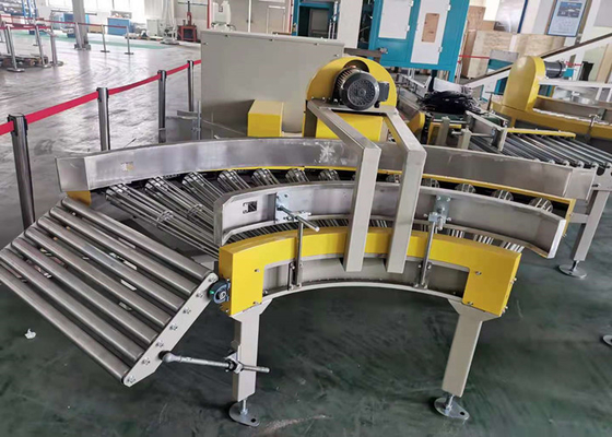 Κινητό Palletizing καμπυλών 220V ανοξείδωτο 201 μερών μεταφορέων στη βιομηχανία τροφίμων