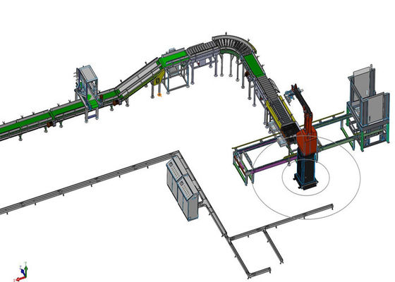 4KW 4 ρομποτική τσάντα Palletizer αξόνων στη γραμμή παραγωγής λιπάσματος