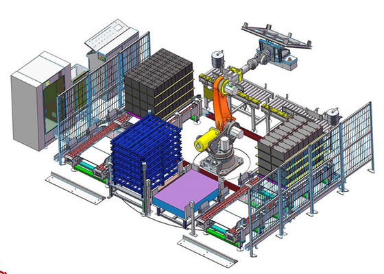 4KW 4 ρομποτική τσάντα Palletizer αξόνων στη γραμμή παραγωγής λιπάσματος